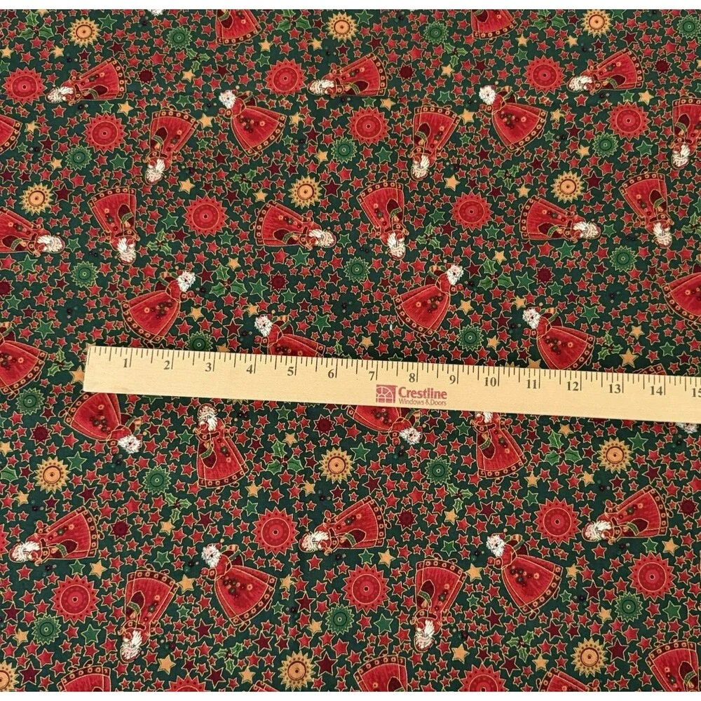Old World Santas Quilting Cotton English Collection Xmas Fabric David Textiles